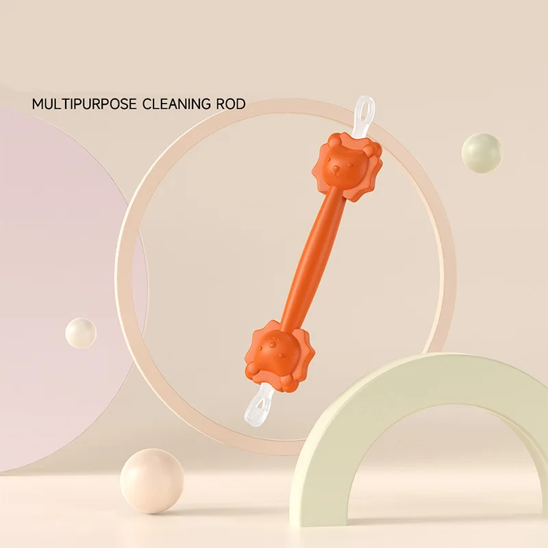 1pcs baby cleaner tablespoon double-head soft wax condensate pickup nose cleaner silicone ear pickup
