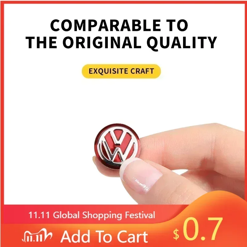

For VW New 14mm Car Remote Key Stickers Badge Emblem Car Accessories For Volkswagen VW Golf 4 5 6 7 R GTI TSI TDI R32 MK4 Polo S