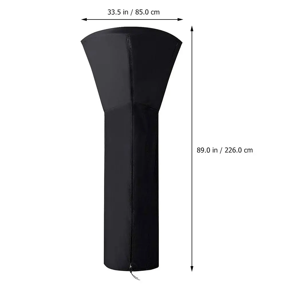 Heavy Duty Waterproof Heater Cover for Patio Garden Furniture 210D Oxford Fabric Uv Resistant Snow Frost Bird Droppings