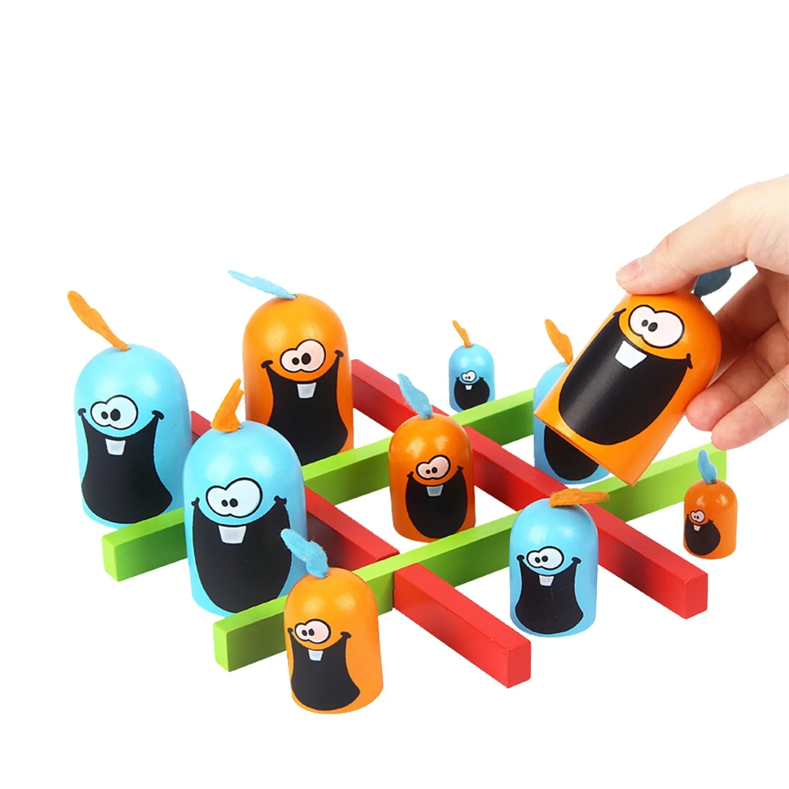 2024 new 2 Players Tic Tac Toe Big Eat Small Gobble Board Game Parent-child Interactive Competition Match Party Games Toys For