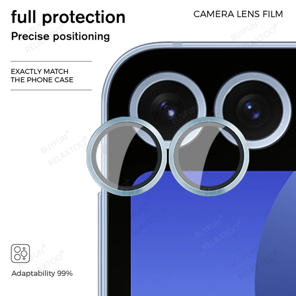 For Samsung Galaxy Z Flip 6 Eagel Eye Lens Protector Sumsung zFlip Flip6 zflip6 2024 Alloy Camera Ring Cover Tempered Glass