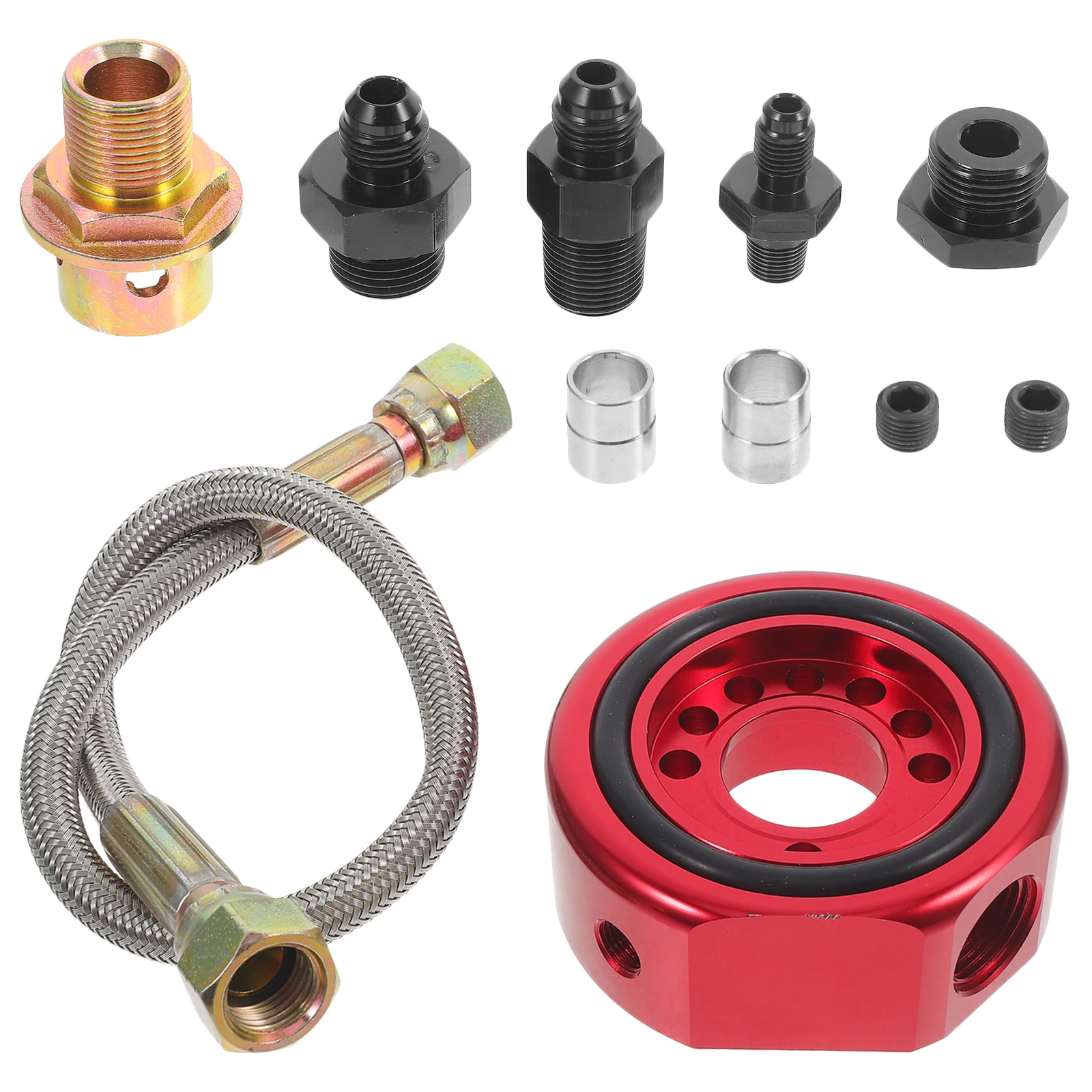 

Aluminum Alloy Oil Temperature Gauge Accessories Sandwich Plate Engine Cooler Kit Durable Car Modification Sensor