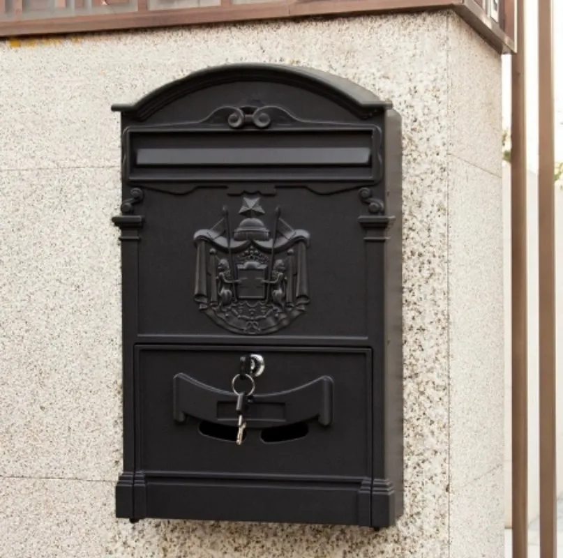

Металлический настенный почтовый ящик большой емкости, запираемый почтовый ящик, устойчивый к атмосферным воздействиям, настенный почтовый ящик, почтовый ящик с замком для ключей, падение для дома