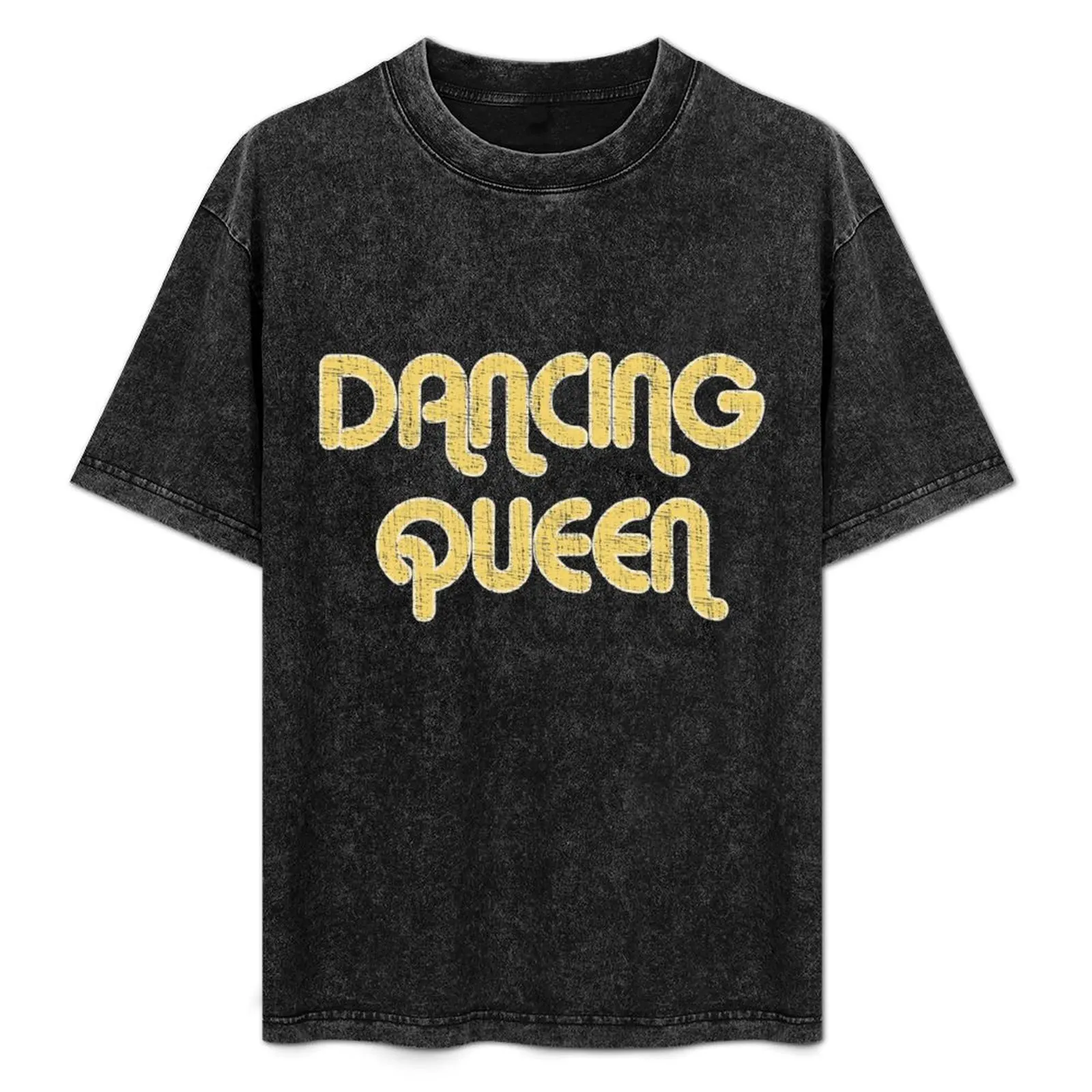

DANCING QUEEN Vintage Large Print 1970's T-Shirt Outdoor Working T-Shirt