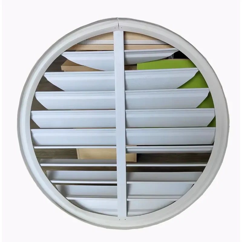 Horizontal Open Windproof Rainproof Eco Friendly PVC Exhaust Vent Cover Shutters for Manual Warehouse Easy to Paint