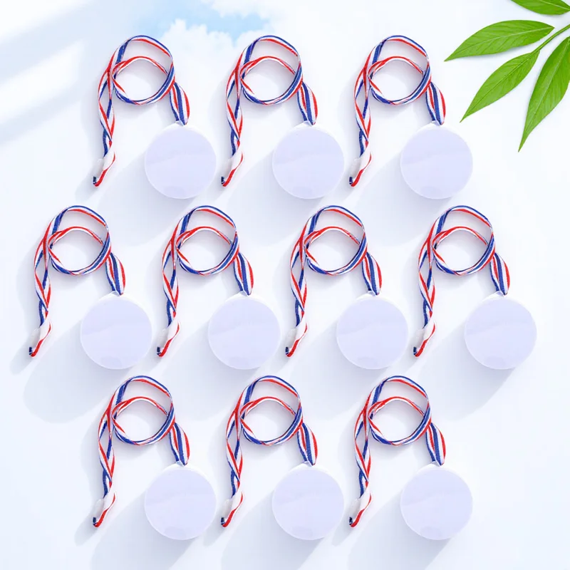 

10Pcs Custom Award Medals Blank DIY Hanging Sports Competition Medals for Kids Rewards Classroom Party Prize Accessories