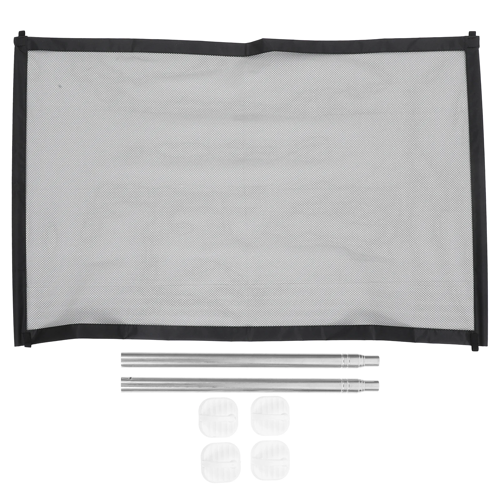 مجموعة واحدة من بوابة شبكية لسلامة الأطفال، سياج عزل للحيوانات الأليفة، واقي أمان قابل للسحب لحاجز حماية لدرج المدخل الداخلي