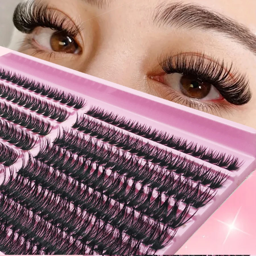 ミックスシングルクラスター 60P80P-0.07D カール セルフグラフトまつげ 厚めカール ソフトふわふわ ナチュラルカール 厚いまつげ