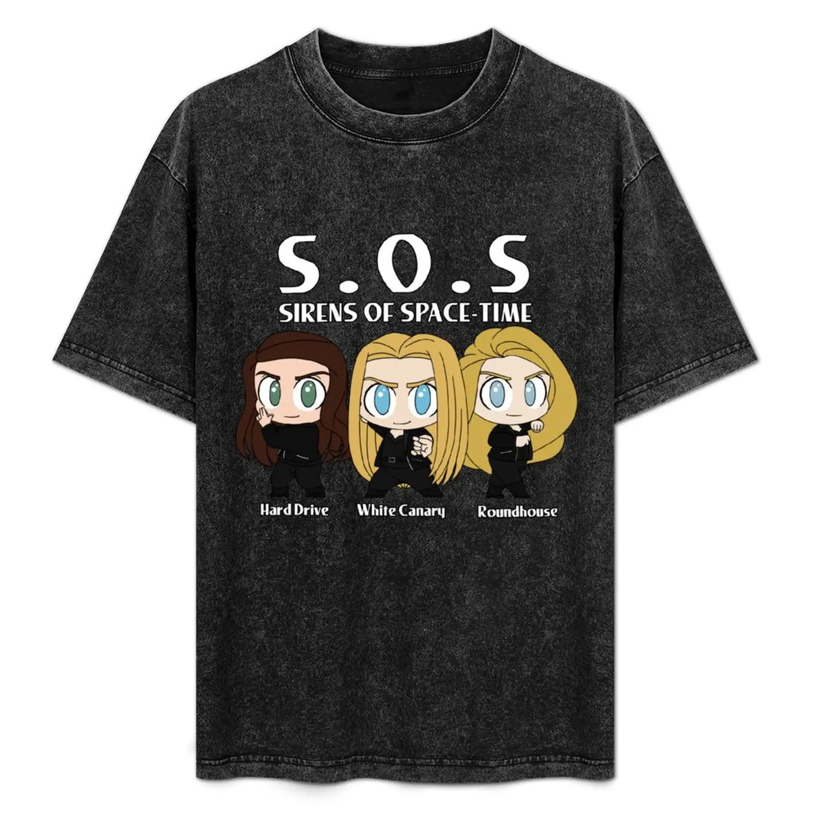 Camiseta Sirens of Space-Time - Legends of Tomorrow, camiseta minimalista de cuello redondo lisa