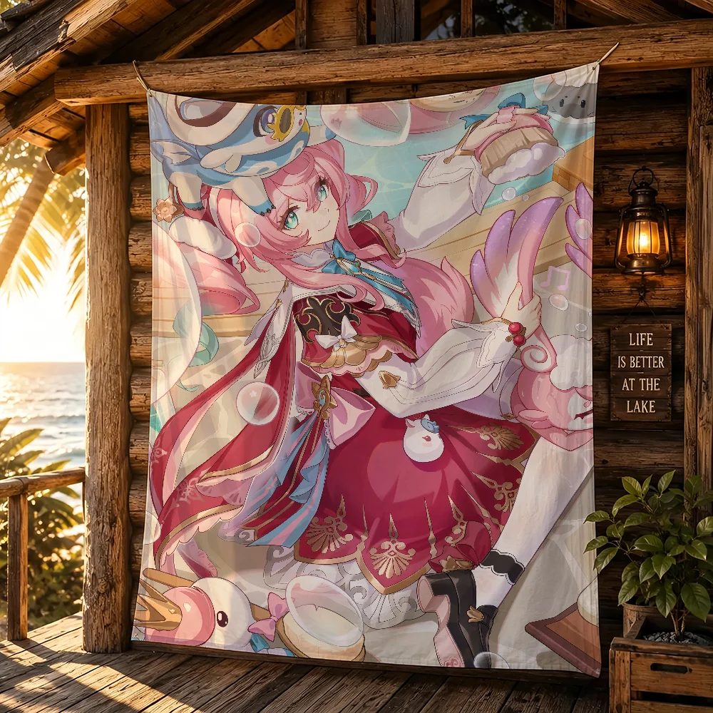 Game Honkai Star Rail Hyacine flag Campsite Atmosphere Hanging Banner Outdoor Garage Party Decor Advertising