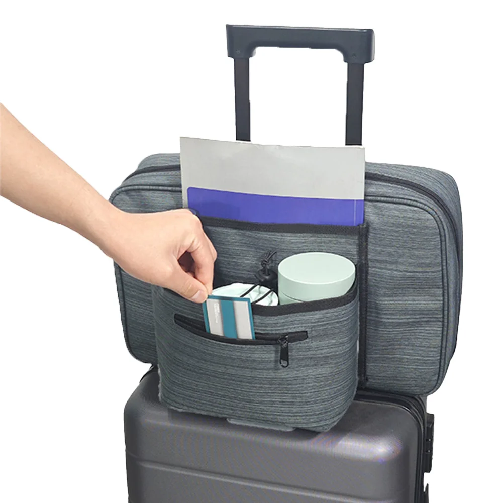 Universal Suitcase Cup Holder Free Hand Multiple Pockets Luggage Cup Caddy Suitcase Bottle Holder Fits Roll on Suitcase Handles