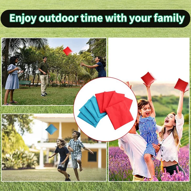 16 Pcs Children's Bean Bags Toys Cornhole Bean Bags Toss Game Bags Bean Bags For Toys For Outdoor Play