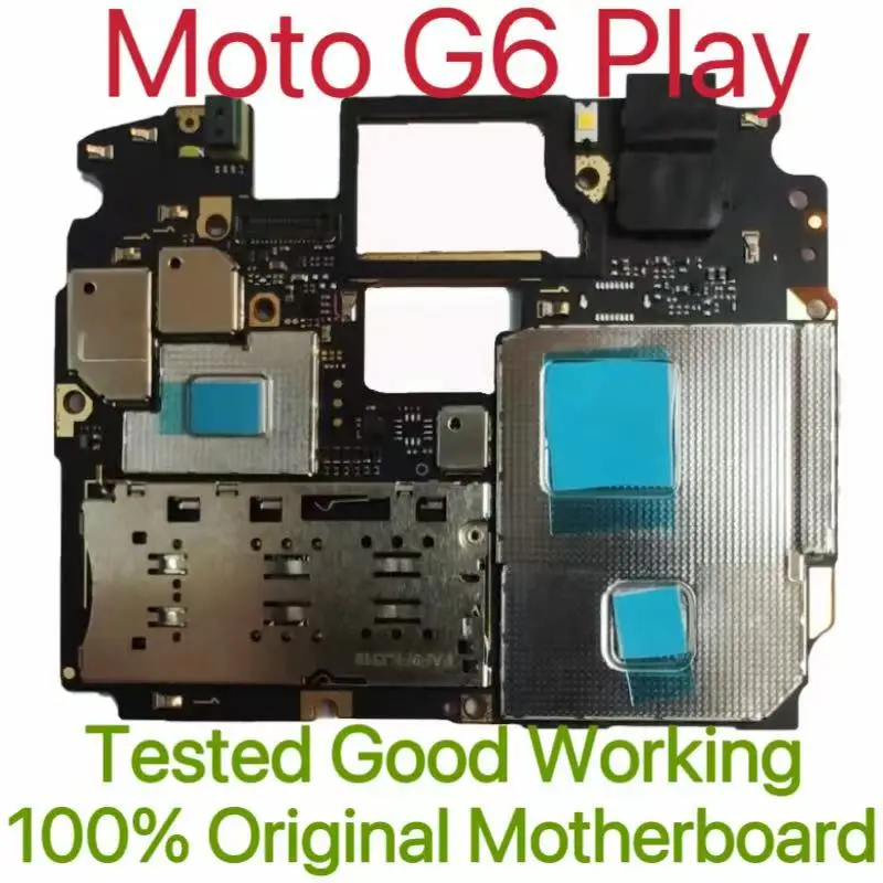 Global Version Original Unlocked Motherboard for Moto G6 Play Tested Circuit Plate Main Logic Board for Moto G6 Play