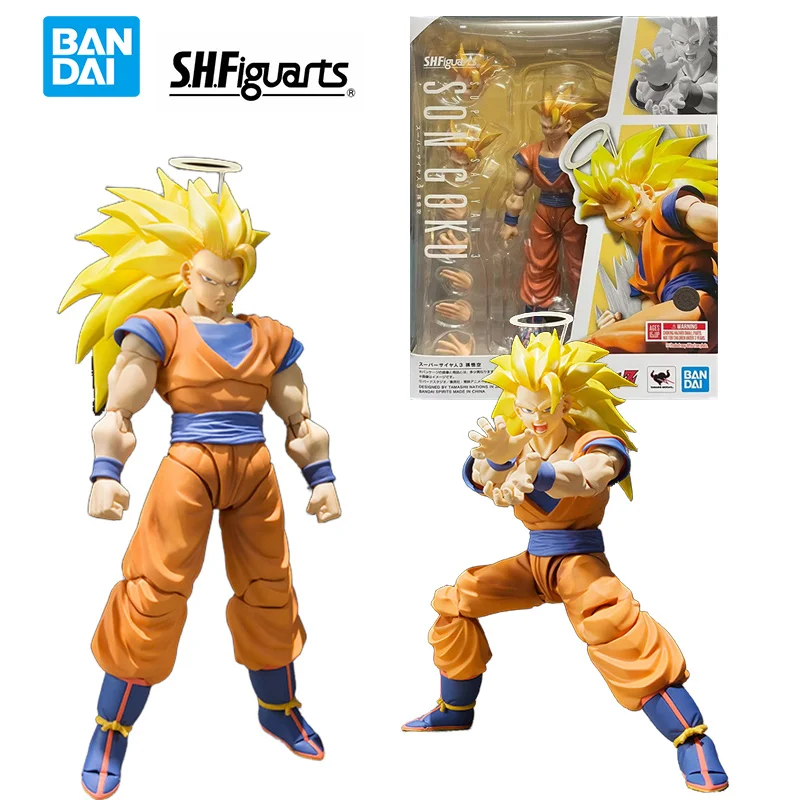 Bandai Namco S.H.Figuarts Super Saiyan 3 Son Goku Dragon Ball Z Re-Release 16Cm Original Action Figure Model Toy Gift Collection