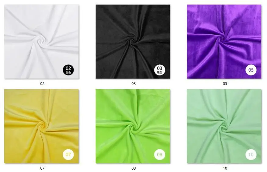 1,5mm Super Weichem Plüsch Stoff Dicke Kristall Super Weiche Flanell Plüsch Spielzeug Handmade Diy Stoff 45x50cm – Detail 4