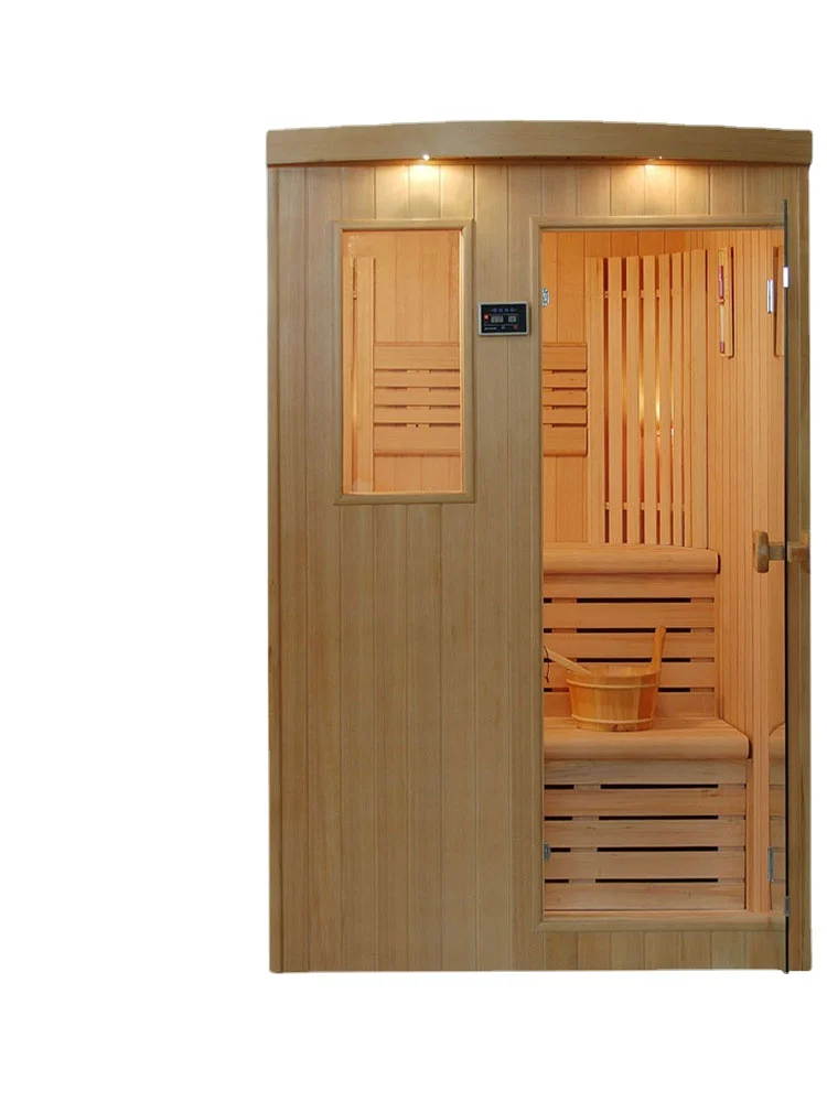 Sauna room, sauna stove, heating, wet steaming, high-temperature watering, steam, solid wood bath box, household sweat steaming