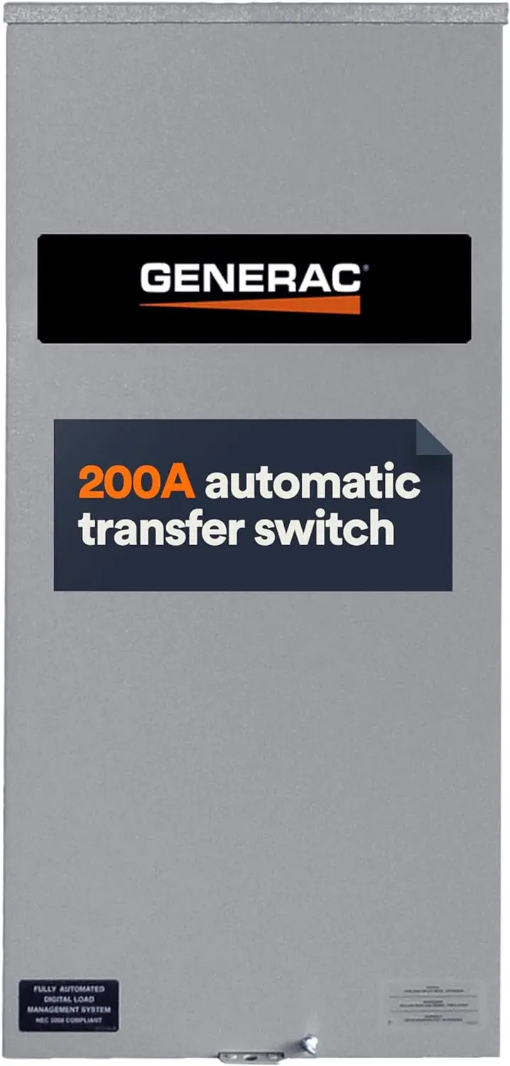 型generac rxsw200a3単相発電機、自動転送スイッチ、サービス入り口定格、200アンペア