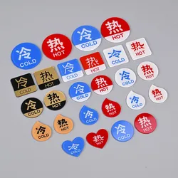 Hot and Cold Signs Round Universal Easy to Use Sticker Self-adhesion Water Signs Label for Kitchen Bathroom Faucets Sink