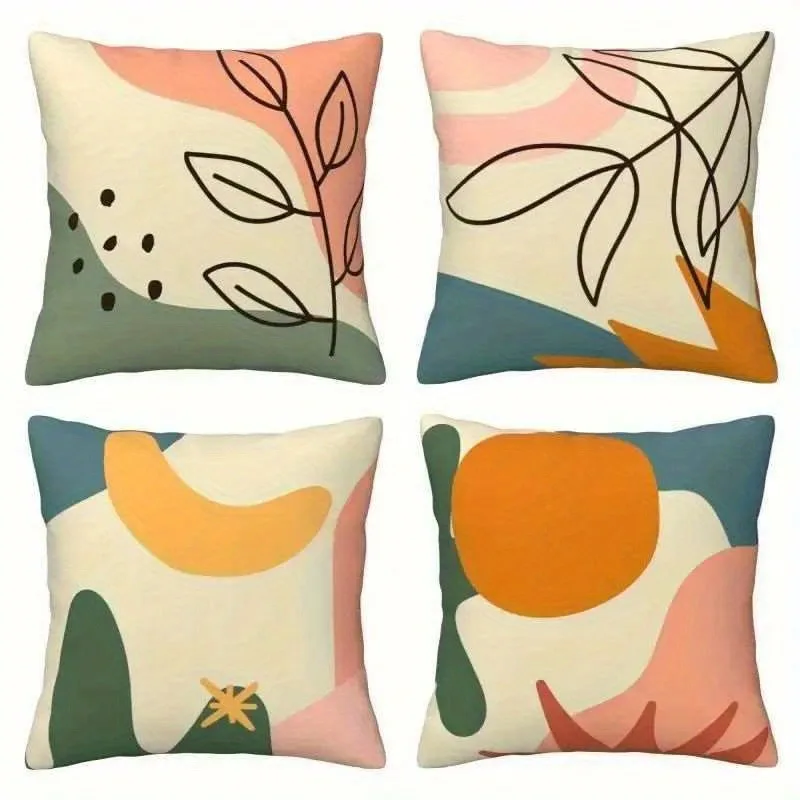 

Наволочка игривого абстрактного листа и формы - декоративная наволочка пастельного цвета для дивана, спальни, гостиной