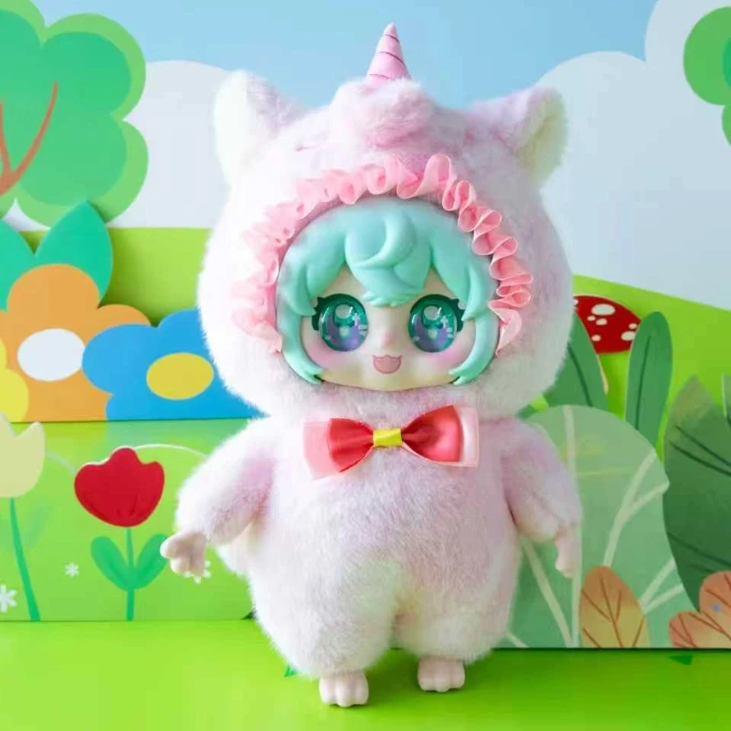 XIVO Mochii الملونة يونيكورن سلسلة صندوق أعمى لطيف الفينيل الوجه دمية النوم رفيق ألعاب من نسيج مخملي سطح المكتب زخرفة فتاة مفاجأة هدية