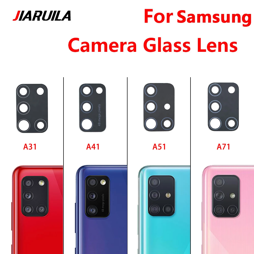 Neues kamera objektiv hinten hinten kamera glas objektiv mit kleber aufkleber für samsung a71 a51 a51s a41 a31s a31 a42 a21s a21 a12 a11