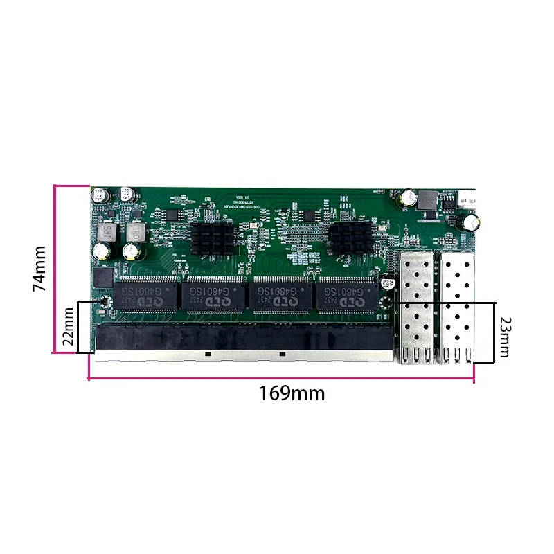 8-port POE 2.5G/10/1000M مصدر طاقة 48V 2-port 10G SFP Port مفتاح من الدرجة الصناعية