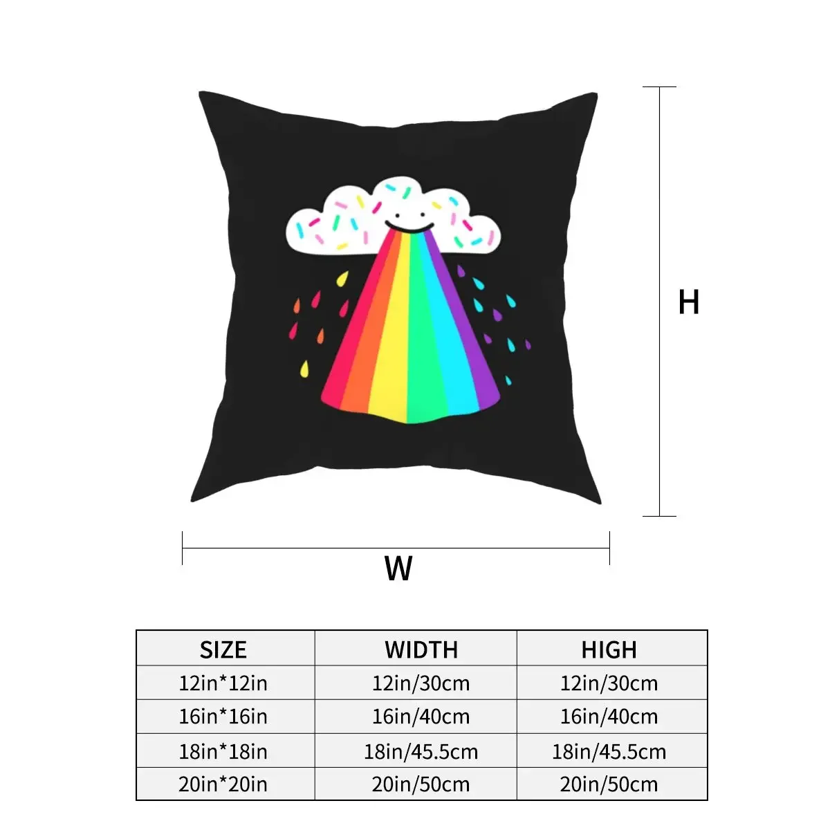 Rainbow Blaster LGBT Pillow Case Trans Lesbian Gay Pride Equal Queer Cushion Cover Decorative Pillowcase for Car 40x40cm