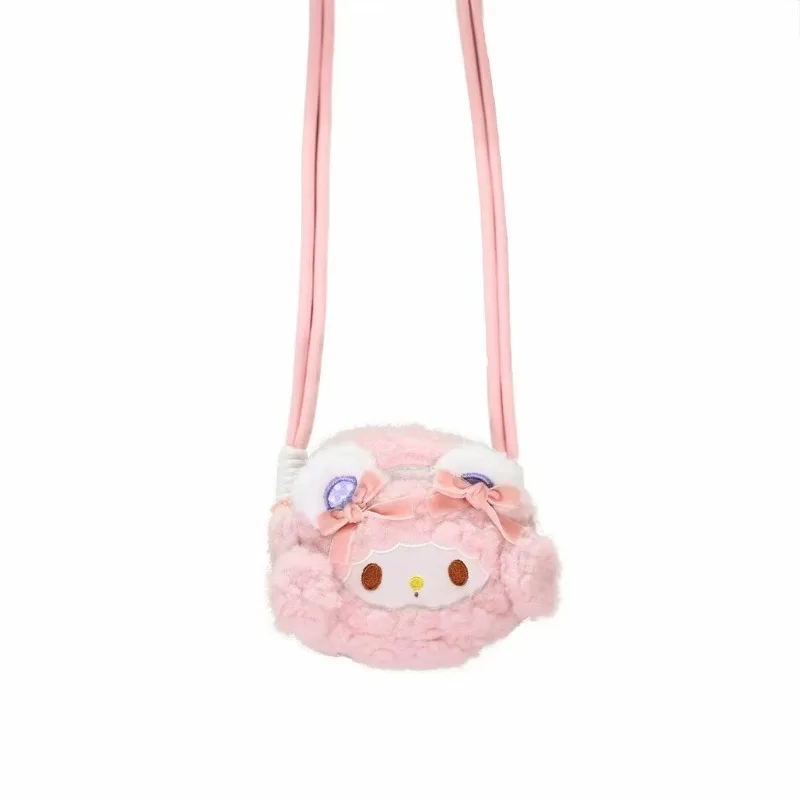 Kawaii Cinnamoroll My Melody Hello Kitty Sanrio estudiante lindo dibujos animados teléfono móvil cuerda monedero juguete de peluche para niños
