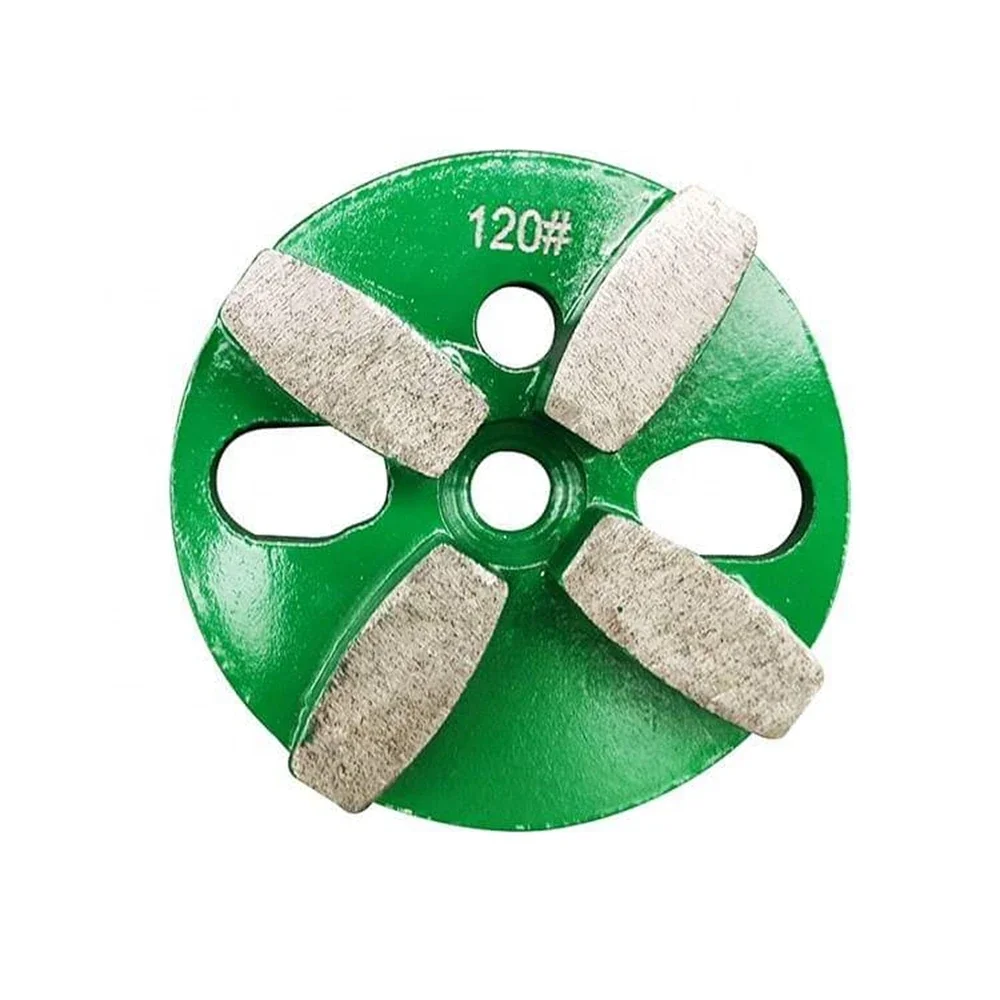 Fori magnetici Piastra abrasiva diamantata da 4 pollici con segmenti a tamburo per lucidatura di pavimenti in cemento - 12 pezzi"