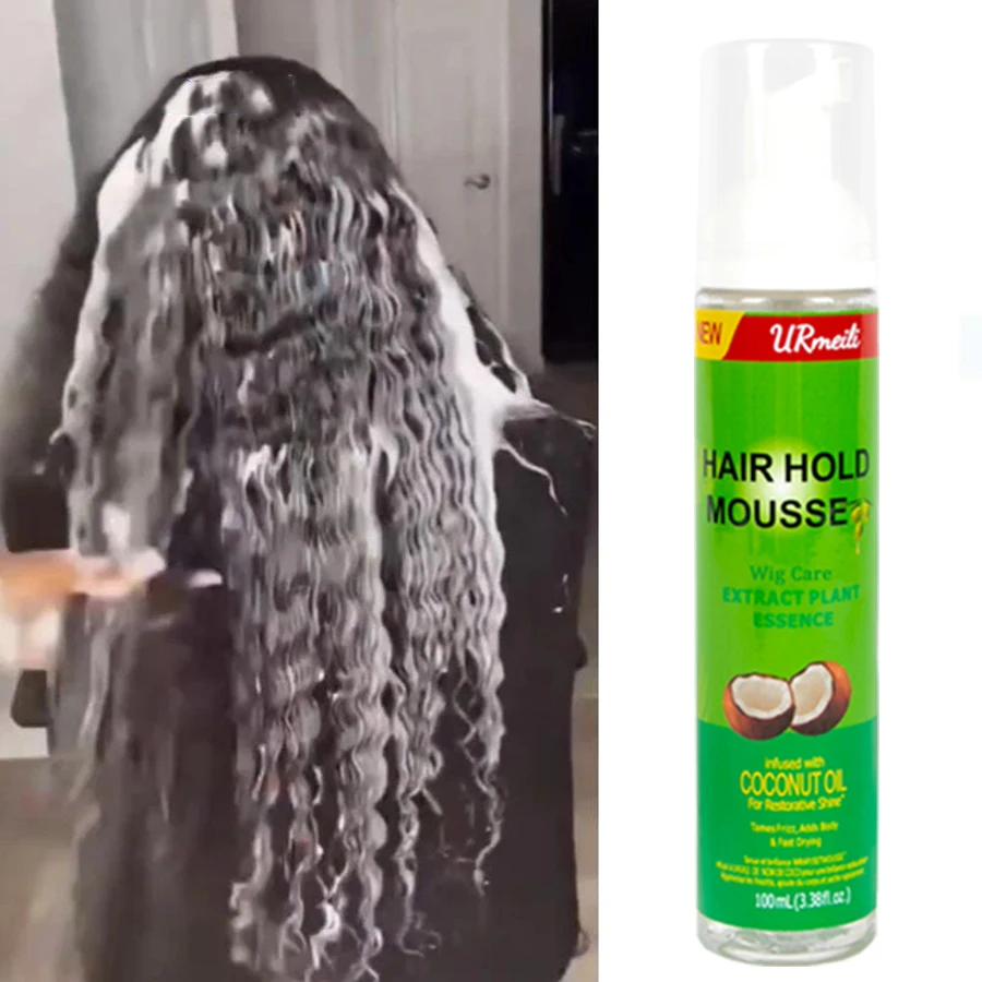 

Curl Mousse For Frizz Control Hair Styling Mousse 100Ml Refreshed Defined Curly Hair Foam Pleasant Scent Olive Oil Hair Mousse