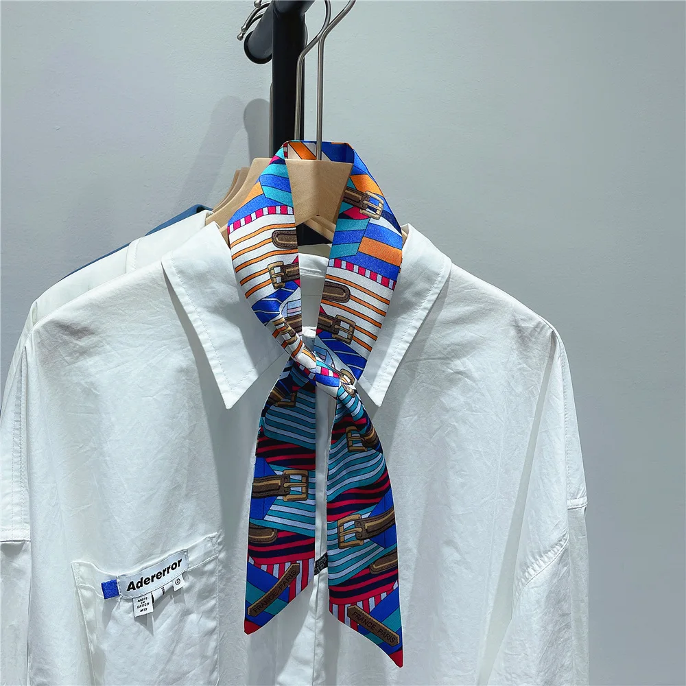 النسخة الكورية من الفصول الأربعة تنوعا اللون مطابقة نمط المرأة التفاف حقيبة طويلة الشريط عقال غاسل 5*90 سنتيمتر #2