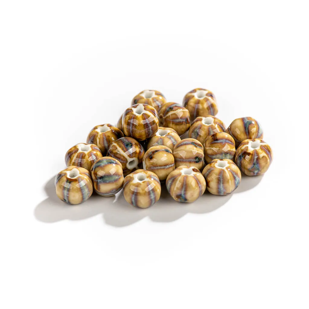 11#20pcs Vintage Irregular Kiln Color Ceramic Beads Handmade Materials Jewelry Accessories Making Bracelet  crafts choker #XN335