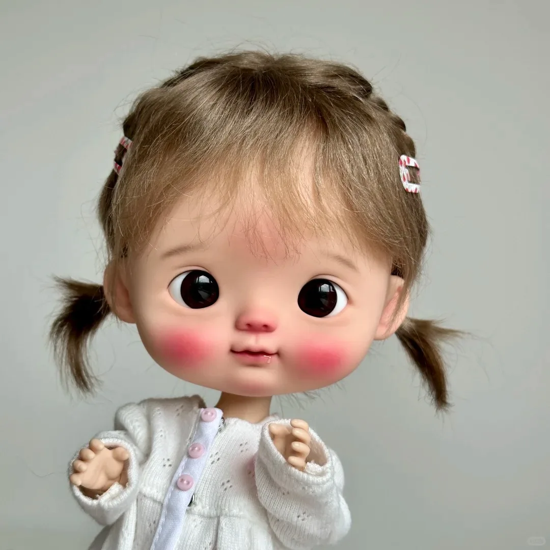 DaMeng BJD Doll 1/6 Scale Xiaofeiyang Spot Qbaby Big Head Smiling Resin Ball-Jointed Art Toy Doll for Girls