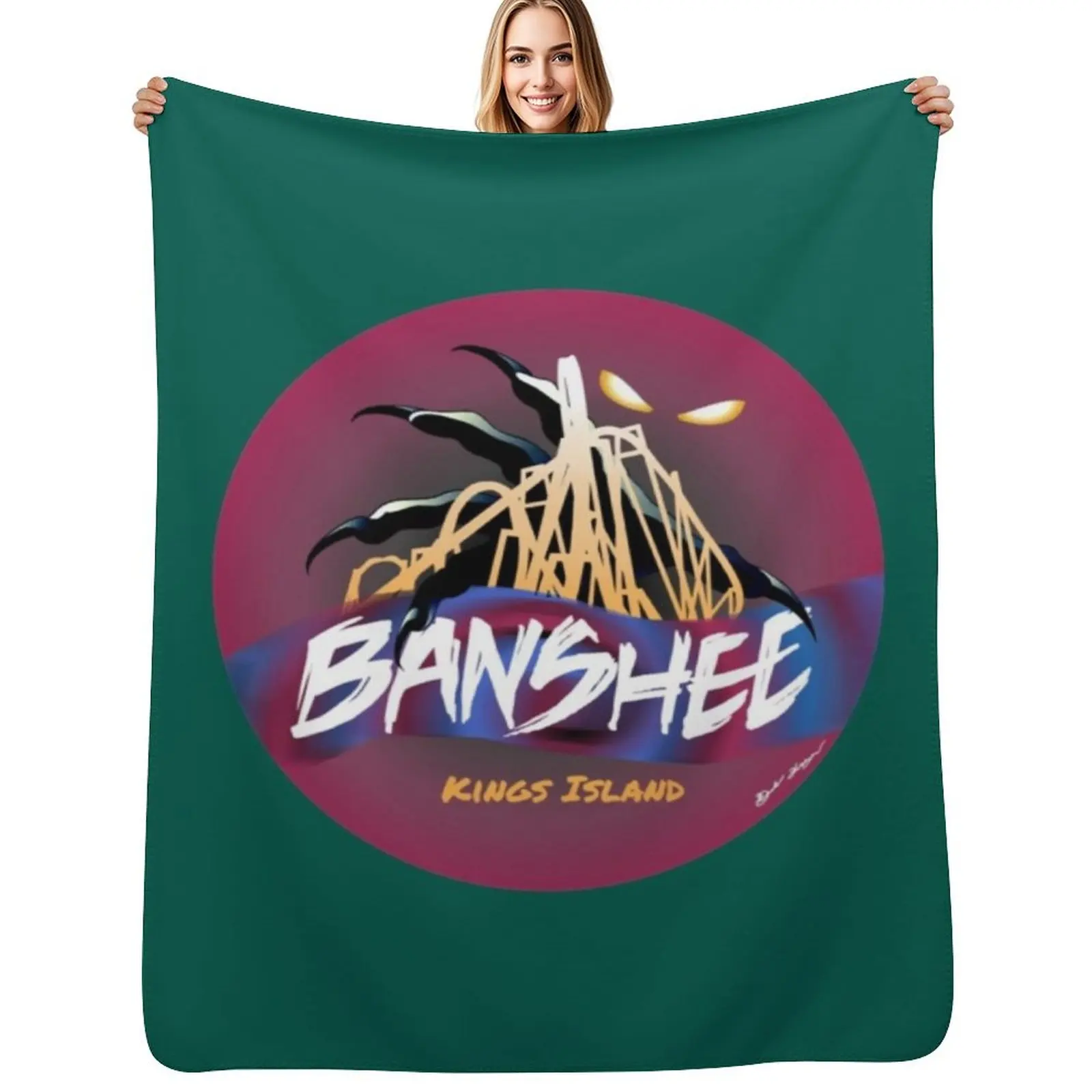 

Kings Island Banshee Design Throw Blanket Sofa Quilt Polar Luxury Brand Flannels Blankets