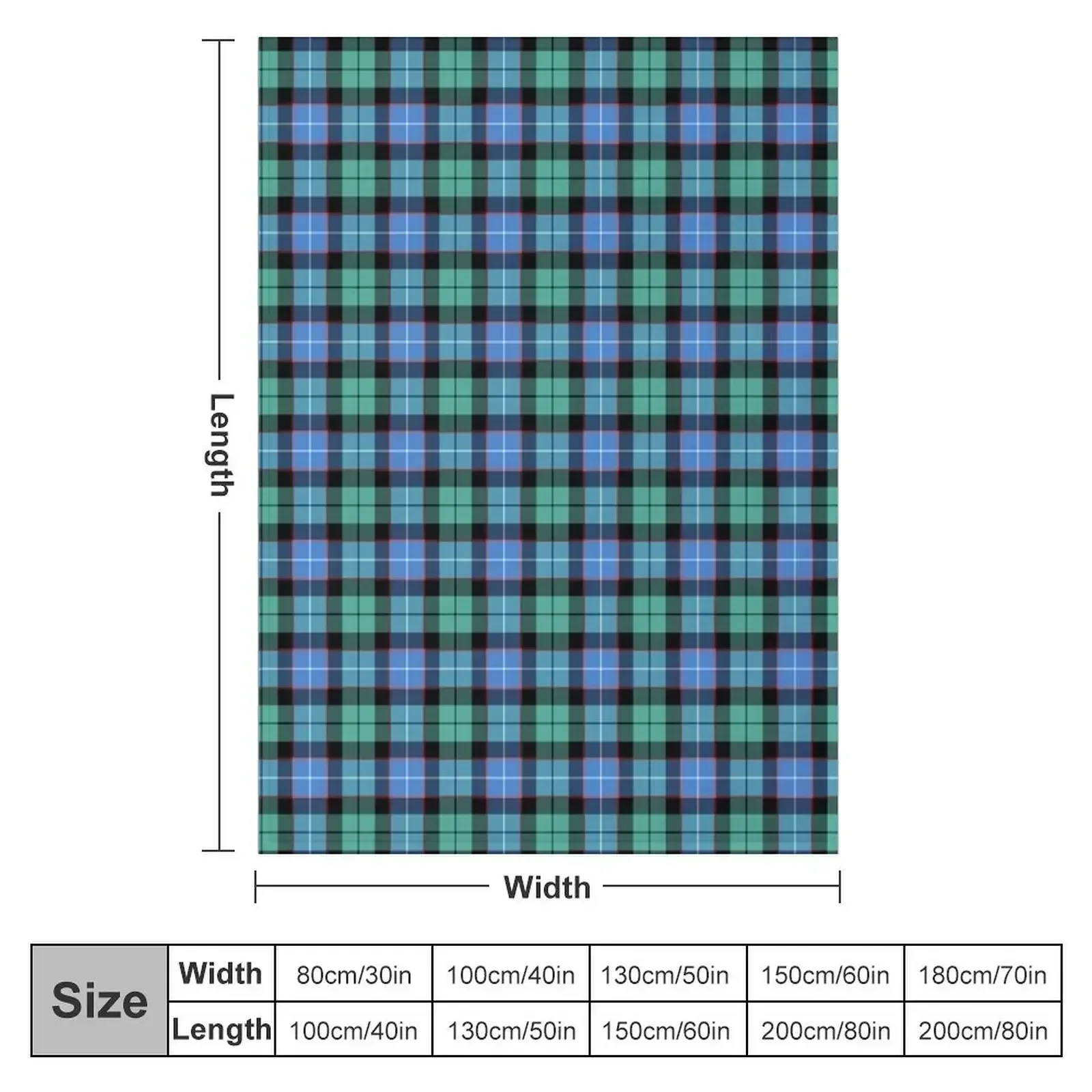 Clan Mitchell Tartan (Ancient) Throw Blanket Winter beds Summer Beddings christmas gifts Blankets