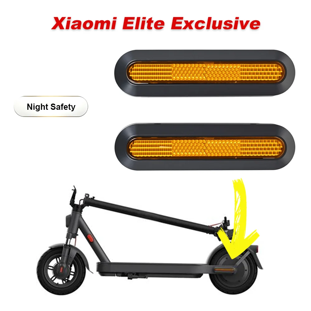 Electric Scooter Decorative Side Cover For Xiaomi Elite Exclusive Rear Fork Safety Night Reflective