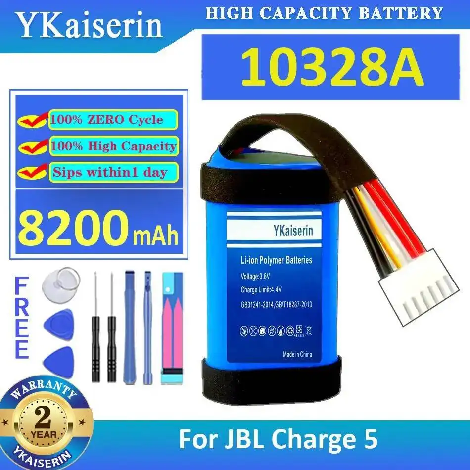 

8200Mah Reliable Power Supply Speaker Battery Stable 10328A For Jbl Charge 5
