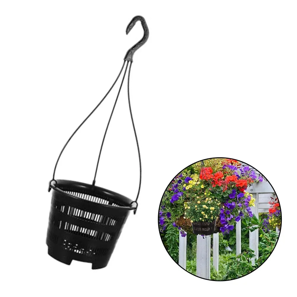 Hanging Flower Pots Breathable Mesh Net Pot Aesthetically Pleasing High-Quality Plastic Proper Air Circulation