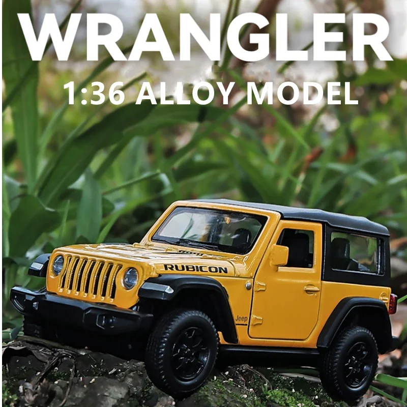 

1/36 Scale Jeep Wrangler Rubicon Diecast Metal Model - High Simulation Alloy Off-road Car - Mini Racing Vehicle Collection