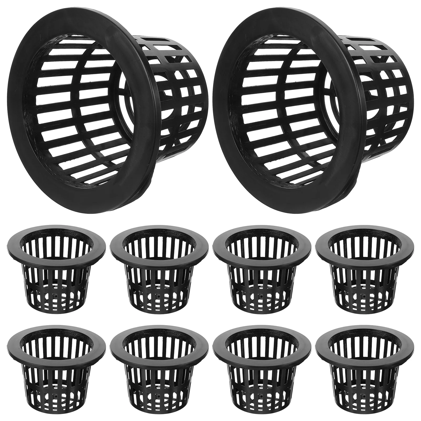 Garden Net Cups Hydroponic Vegetable Planting Basket Pots Black for Hydroponics