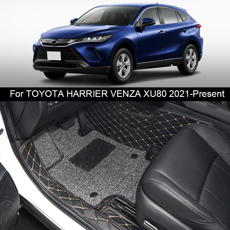 

For Toyota HARRIER VERNZA XU80 2021-2025 Custom PU Leather Car Foor Mat Wear Resistant Waterproof Wire Mat Internal Accessory