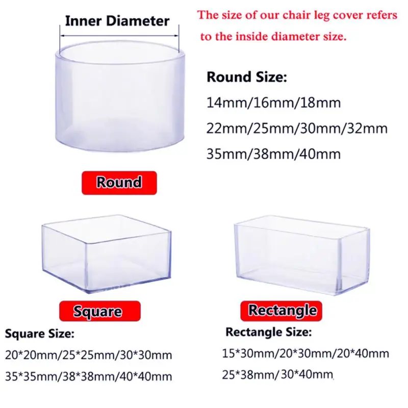 12pcs~4Pcs Chair Leg Caps Non-slips Silent Furniture Table Covers Socks Plugs Cover Furniture Leveling Feet Floor Protector Pads