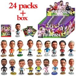 2-24pcs Football Star FIFA C.Ronaldo Messi Mbappe Blind Box Model Dolls  Toys Cartoon Cute Action Figure Football Fans Gifts