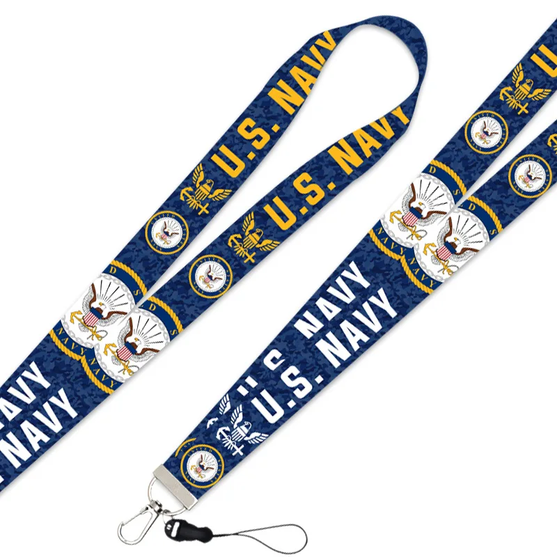 U.S. Navy mobile phone lanyard ribbon Key Chain Lanyard detachable pendant wrist strap