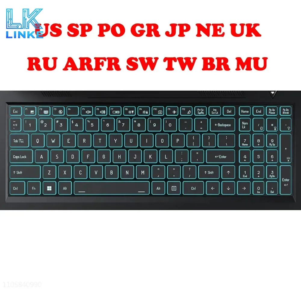 JY Laptop No Backlit Paper SP GR RU JP PO Keyboard For Gigabyte G5 (2024) G6 (2024) G6 KF 2024 / G6 MF 2024 English US Black