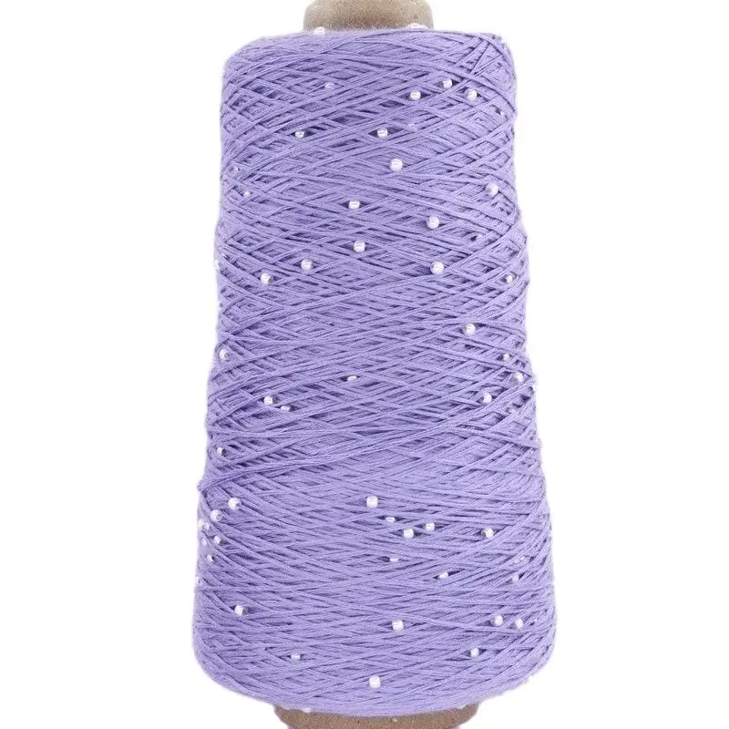 

Mercerized Cotton Yarn, Pearl Bead Yarn, DIY Hand Woven, Rag Doll, Knitting Wool Blanket, 3x50g Ball, 150grams