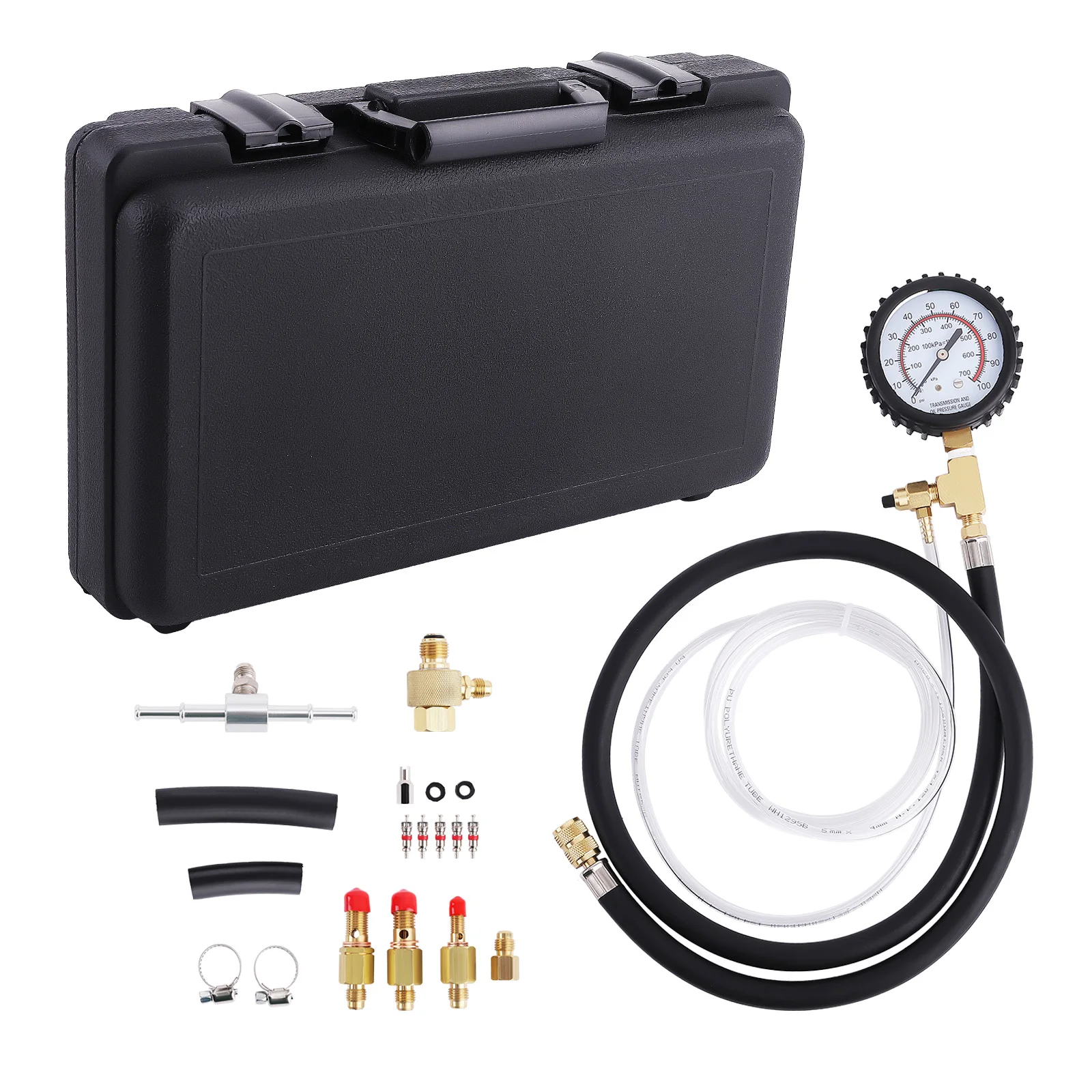

Fuel Injection Pressure Tester Kit Fuel Pressure Gauge Hoses Set