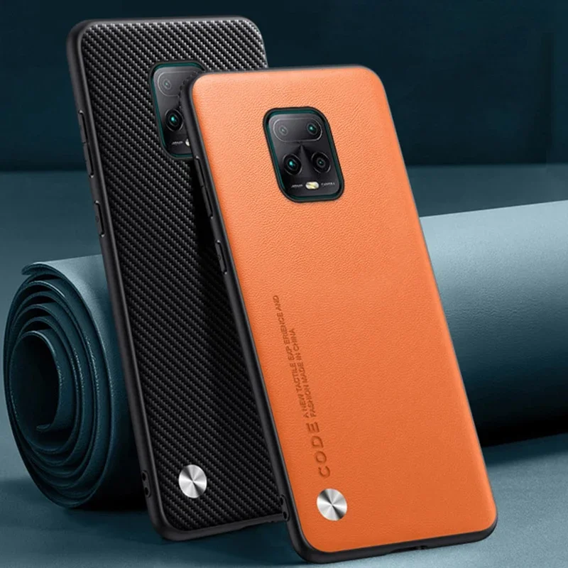 Silicone Protection Case For Redmi Note 9 Pro Luxury PU Leather Phone Case For Xiaomi Redmi Note 9S Note9 Pro Matte Back Cover