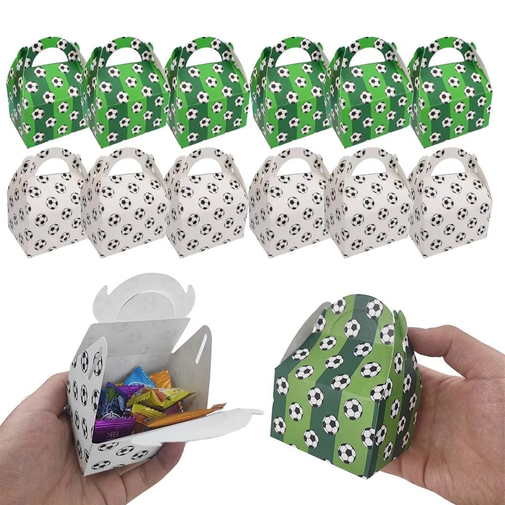 10-80 pçs mini caixas de tratamento de futebol tema de futebol sacos de doces esportes guloseimas caixas de presente decorações de aniversário de futebol