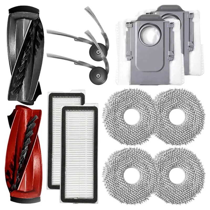 A98G-For Roborock Qrevo Curve/P20 Pro Robot Vacuum Cleaner Main Side Brush Hepa Filter Mop Cloth Dust Bags Replacement Parts